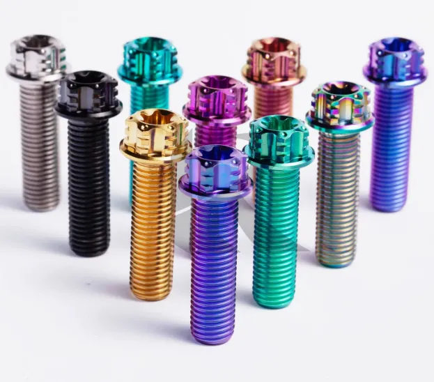 Titanium Alloy CNC Screw Flange Head Hex Torx for Cars Modification Zinc Plated Finish