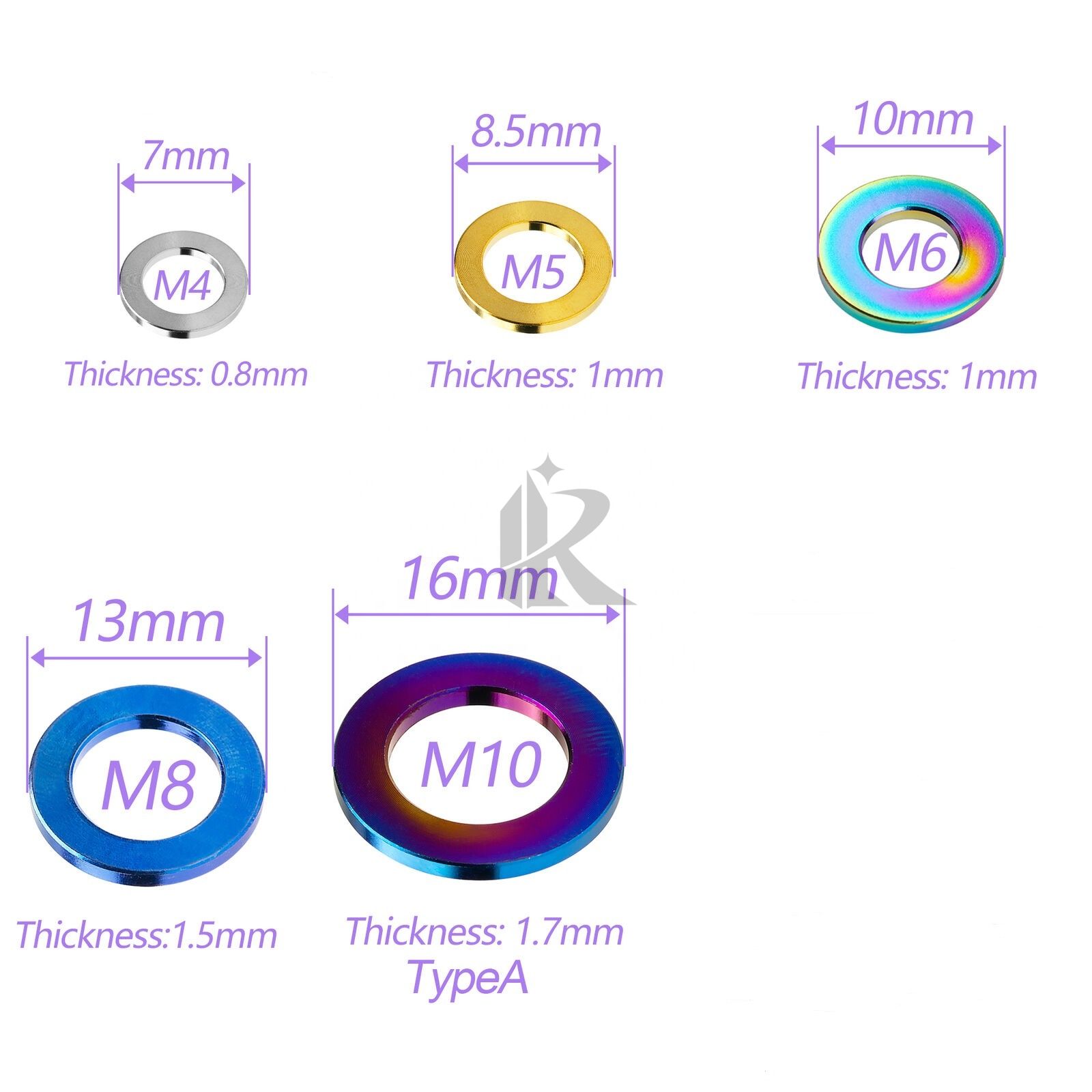gr5-m10x280mm-titanium-bolt-with-nut-for-motorcycle-front-wheel-axle-shock-absorption-pvd-coating-rfx-brand-china-origin