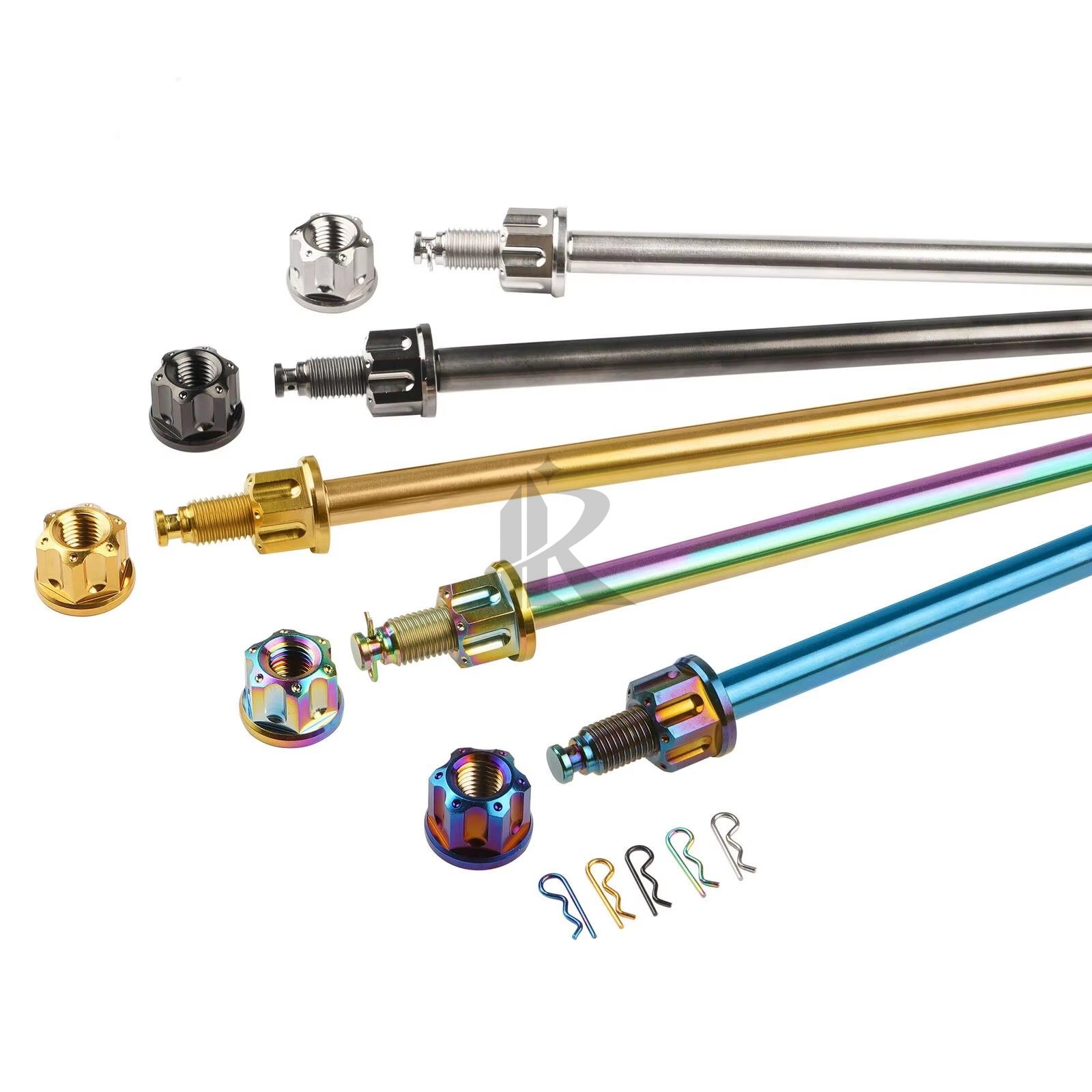 GR5 M10x280mm Titanium Bolt with Nut for Motorcycle Front Wheel Axle Shock Absorption PVD Coating Rfx Brand China Origin