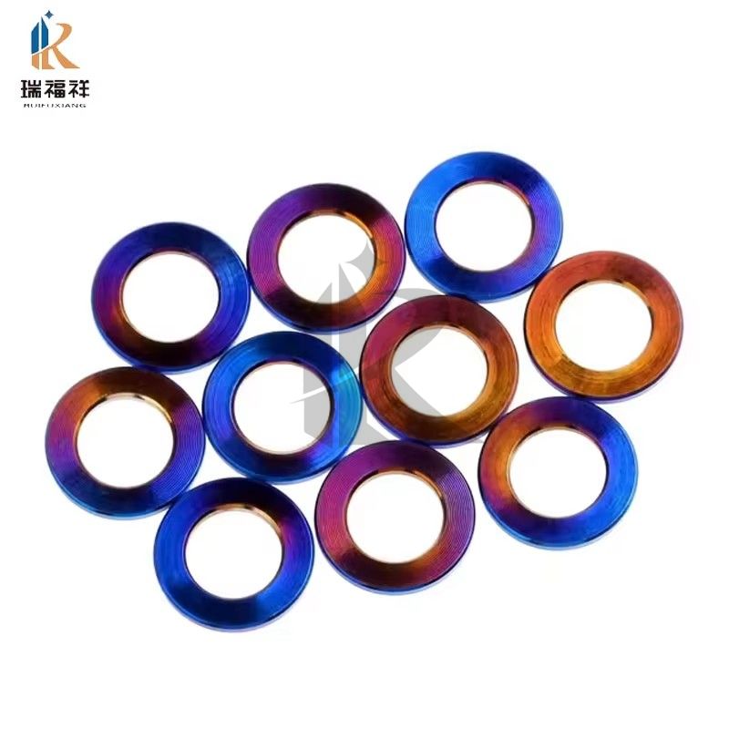 M4 M5 M6 M8 Plain Finish Universal Titanium Alloy Flange Step Washer for Automotive Machinery Bolt Screw DIN Standard Supported