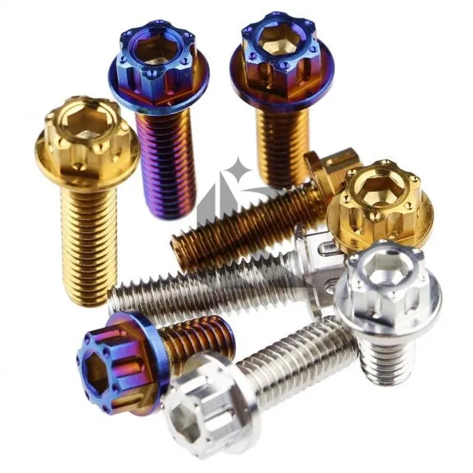 Titanium Alloy CNC Screw Flange Head Hex Torx for Cars Modification Zinc Plated Finish