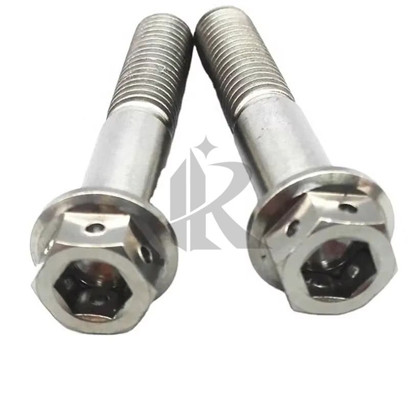 Grade 5 Titanium Hex Flange Bolts M6 M8 M10 Sizes Industrial & Motorcycle Application 16mm 20mm 25mm 40mm Length Titanium Screws