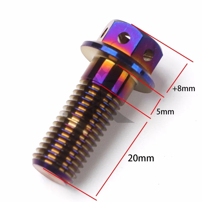Grade 5 Titanium Hex Flange Bolts M6 M8 M10 Sizes Industrial & Motorcycle Application 16mm 20mm 25mm 40mm Length Titanium Screws