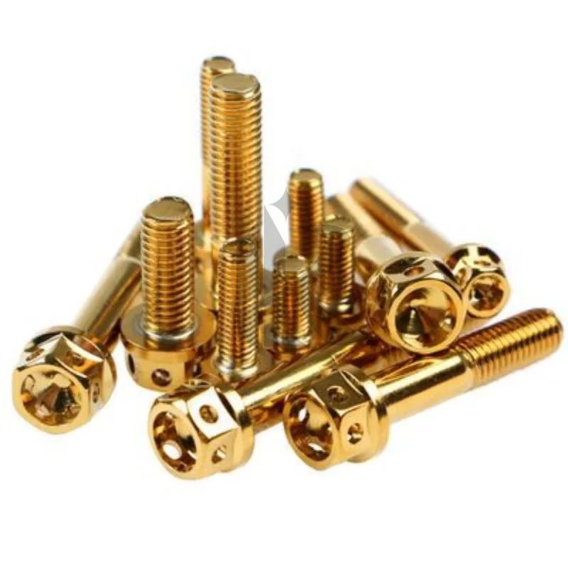 Grade 5 Titanium Hex Flange Bolts M6 M8 M10 Sizes Industrial & Motorcycle Application 16mm 20mm 25mm 40mm Length Titanium Screws