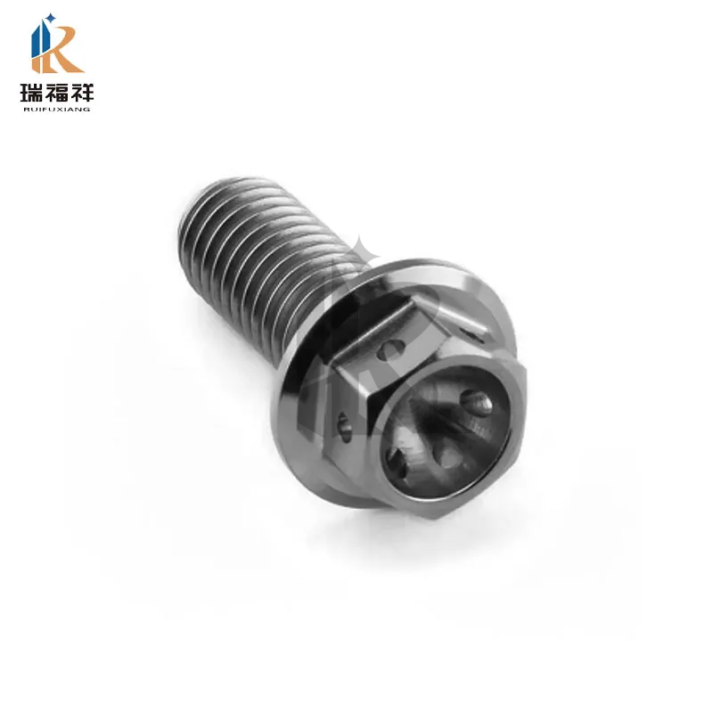 Grade 5 Titanium Hex Flange Bolts M6 M8 M10 Sizes Industrial & Motorcycle Application 16mm 20mm 25mm 40mm Length Titanium Screws