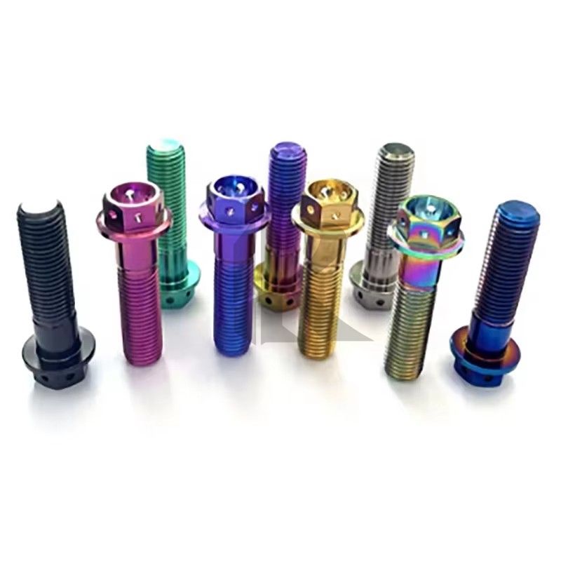 Grade 5 Titanium Hex Flange Bolts M6 M8 M10 Sizes Industrial & Motorcycle Application 16mm 20mm 25mm 40mm Length Titanium Screws