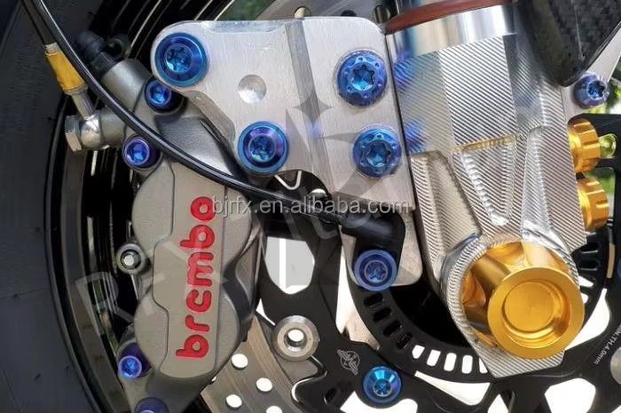 Titanium Baut Visor Yamaha Nmax Grade 5 Titanium Bolts Supplier Titanium Disc Head Bolts for Titan Bolts Motorcycle