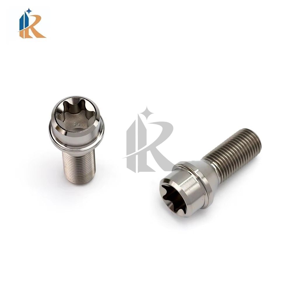 Best-Selling RFX Brand CNC Machined Polished GR5 M14x1.5x48mm Titanium Alloy Wheel Lug Nuts Self-Locking for Auto