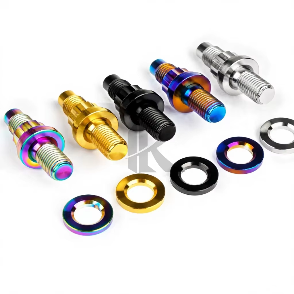 Precision M10x1.25x45 UNF Burnt Blue Finish Titanium Stud Bolts Exhaust Manifold Rod Ends