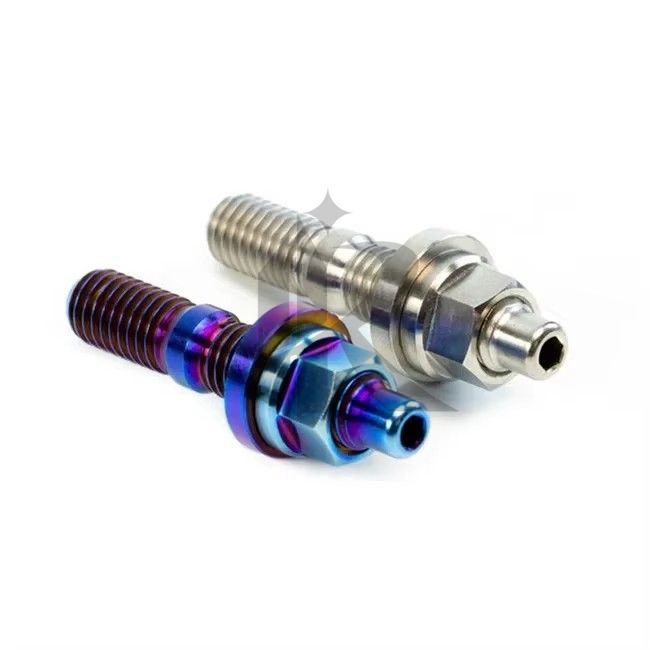 RFX M8*45 Hex Head Titanium Class 10 Stud Bolts & Nuts CNC for Sports/Off-road Car Wheel Modification
