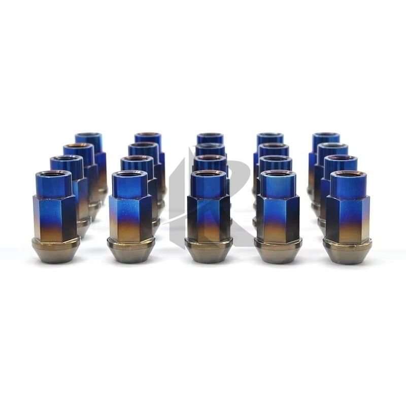 Wholesale Custom CNC Machined Anodized PVD Coating Colored Titanium Bolt and Nut Screw Hub Wheel Lug Nuts