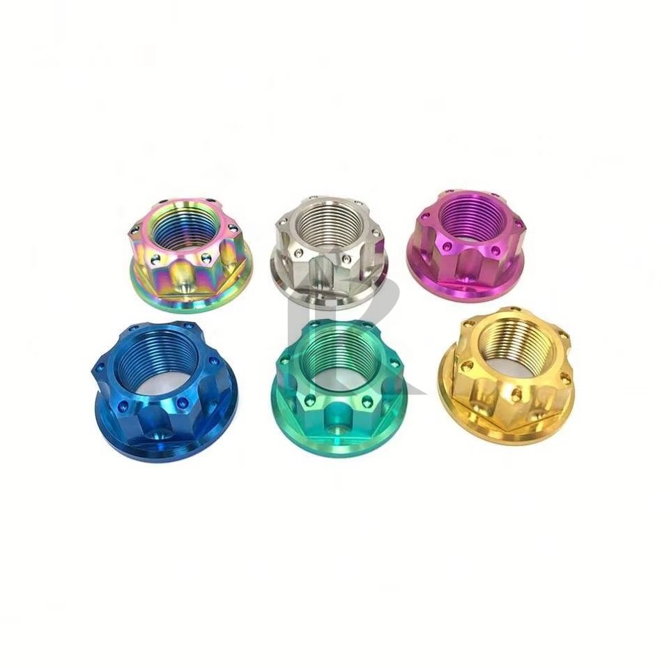 Made in China GR5 Titanium Nuts M8 M10 M12 Lock Nuts for Motorcycle Front Brakes