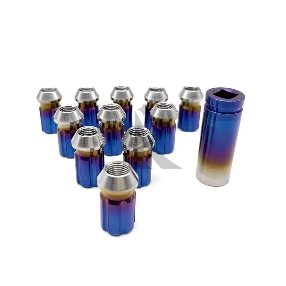High Strength Titanium Wheel Hub Nuts Lightweight Racing Lug Nuts for Car Automotive Parts