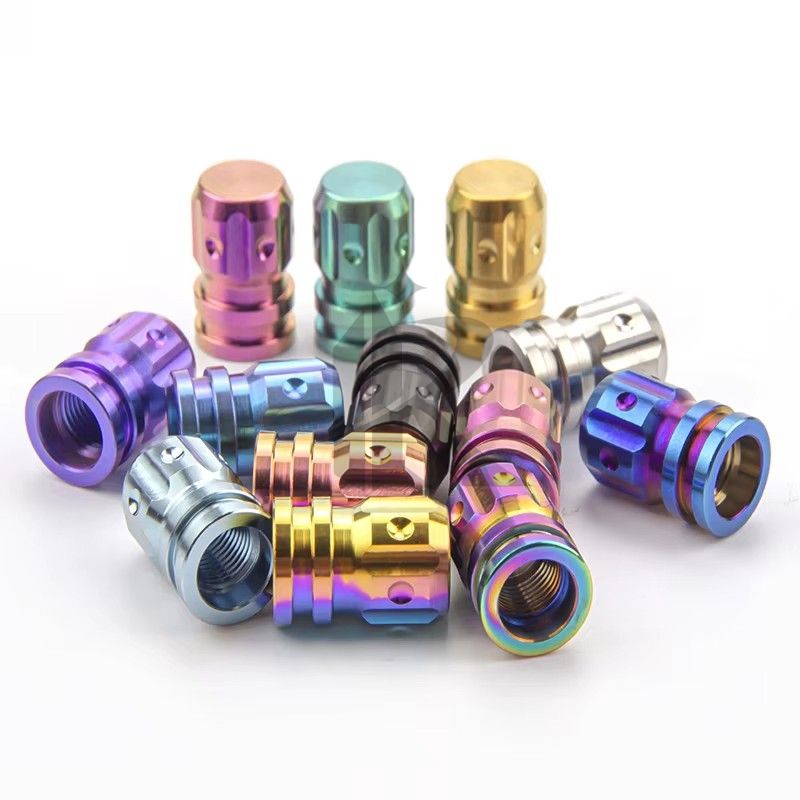 Factory Price Gr5 Titanium Alloy Screws Nuts Valve Core Plug Valve Cap Motorcycle Car Mountain Bike Tire Valve Dust Cap