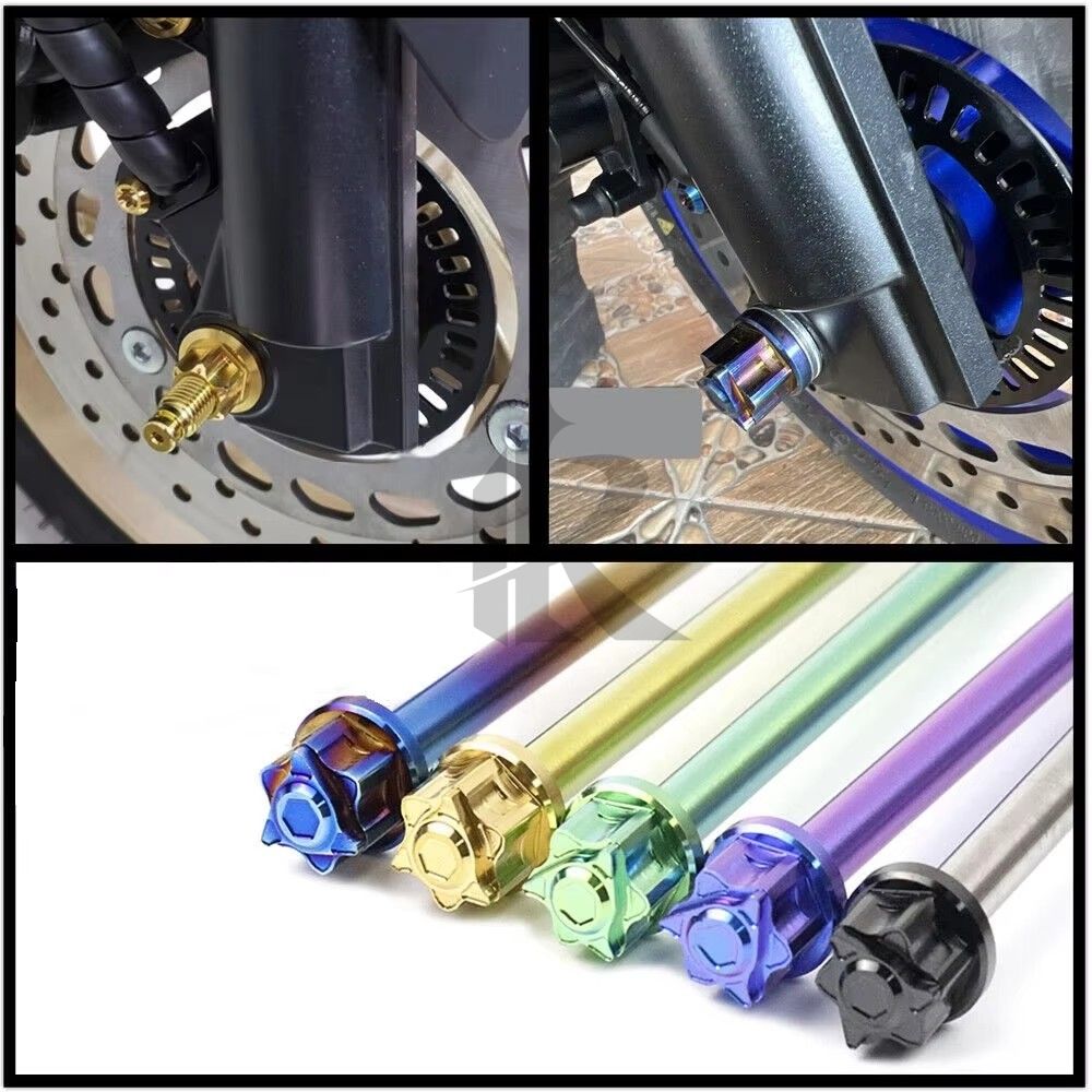 GR5 M10x280mm Titanium Bolt with Nut for Motorcycle Front Wheel Axle Shock Absorption PVD Coating Rfx Brand China Origin