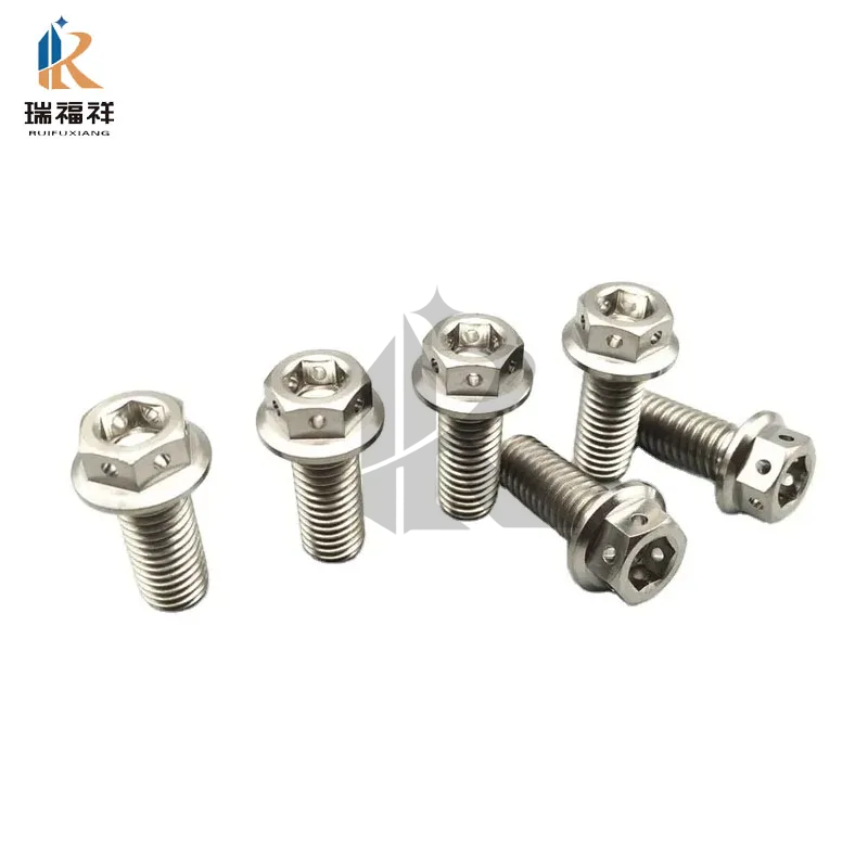 Grade 5 Titanium Hex Flange Bolts M6 M8 M10 Sizes Industrial Grade 5 Titanium Hex Flange Bolts M6 M8 M10 Sizes Industrial