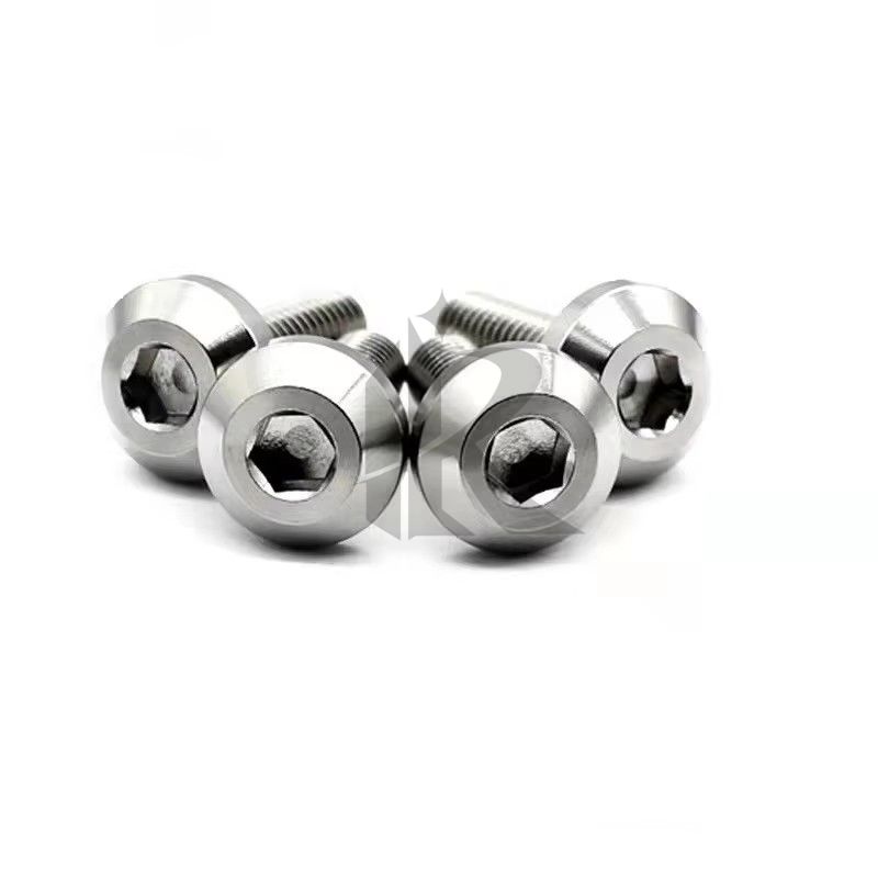 GR5 Titanium Bolts M6*30mm Colorful Umbrella Head Hex Socket Screws Zinc/Anodized Finish Dome Head for Bicycle Motorcycle Car
