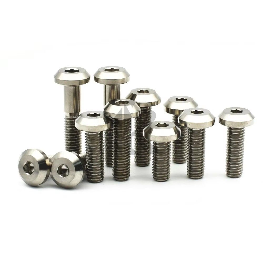 GR5 Titanium Bolts M6*30mm Colorful Umbrella Head Hex Socket Screws Zinc/Anodized Finish Dome Head for Bicycle Motorcycle Car