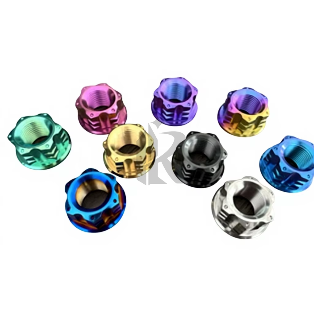 Made in China GR5 Titanium Nuts M8 M10 M12 Lock Nuts for Motorcycle Front Brakes