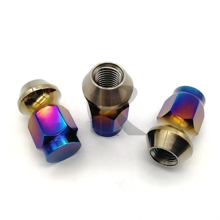 High Strength Titanium Wheel Hub Nuts Lightweight Racing Lug Nuts for Car Automotive Parts