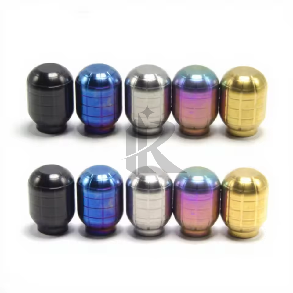 Factory Price Gr5 Titanium Alloy Screws Nuts Valve Core Plug Valve Cap Motorcycle Car Mountain Bike Tire Valve Dust Cap