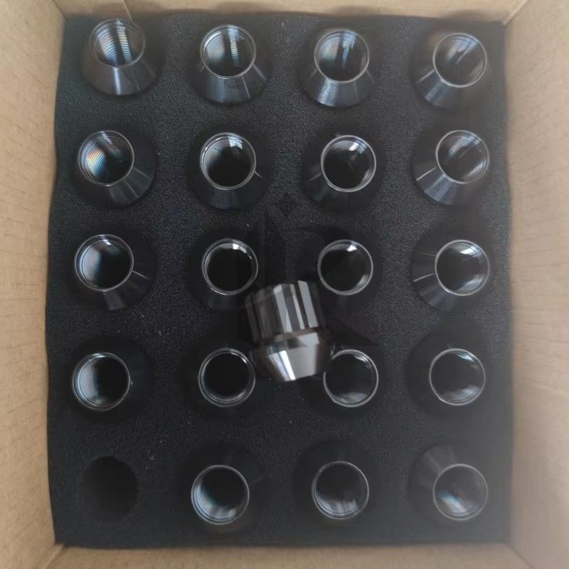 Auto Part Titanium Lug Nuts M12 M14 Gr2 Gr5 Anodized 12 Point Flange Nut Turning Cnc Custom Laser Equipment Manufacture Services